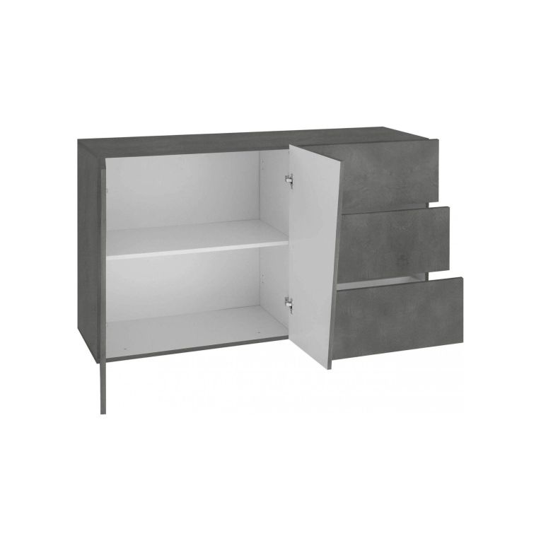 Credenza ardesia 140x43x86h cm 2 ante e 3 cassetti - Favonio