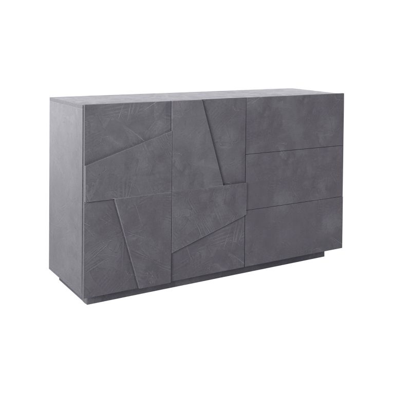Credenza ardesia 142x44x86h cm 2 ante e 3 cassetti - Aydee