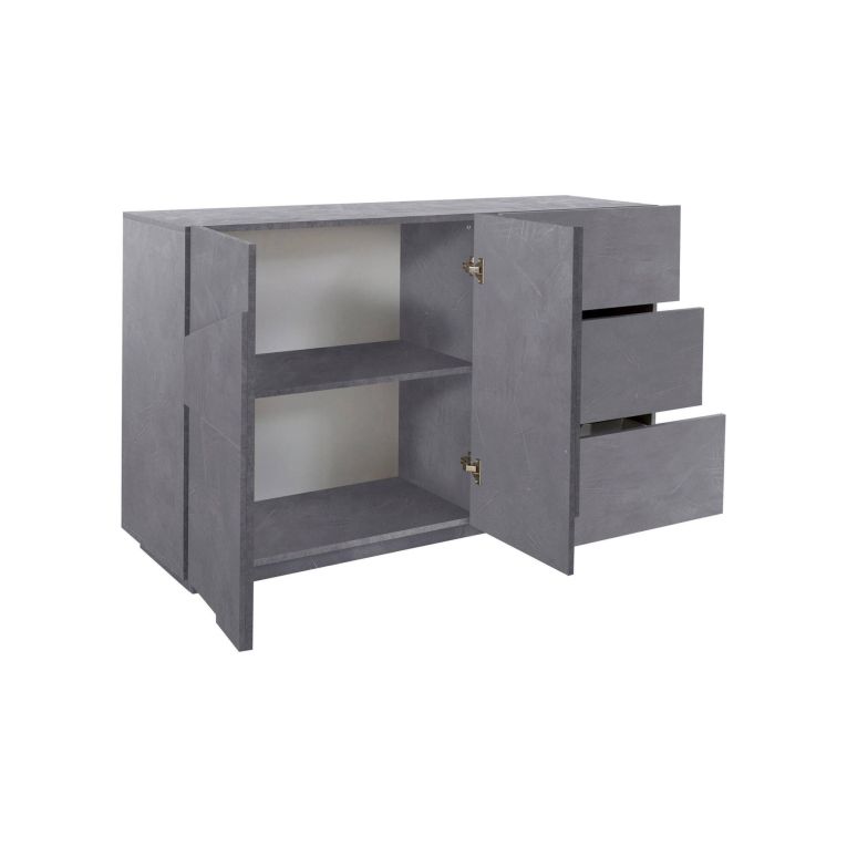 Credenza ardesia 142x44x86h cm 2 ante e 3 cassetti - Aydee