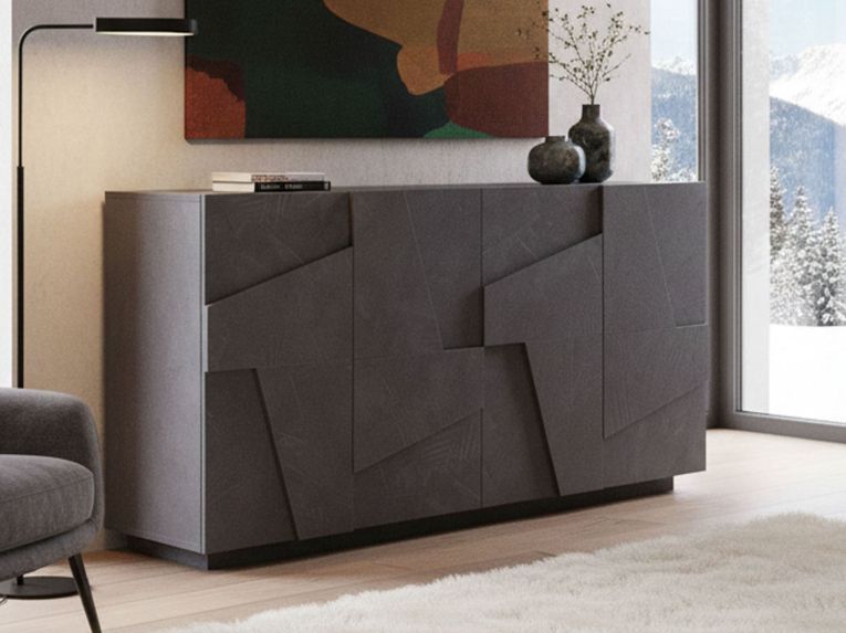 Credenza ardesia 162x44x86h cm 4 ante - Augusto