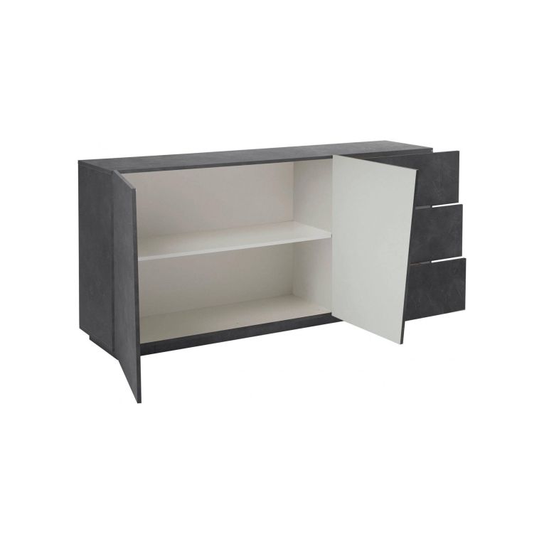 Credenza ardesia 180x43x86h cm 2 ante e 3 cassetti - Ariet