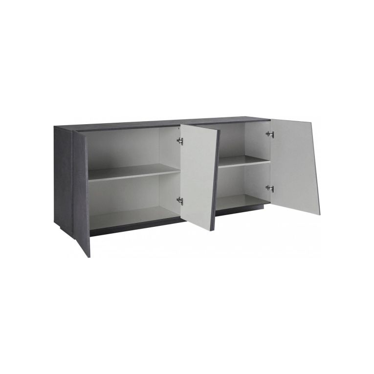 Credenza ardesia 200x43x86h cm 4 ante - Apollo