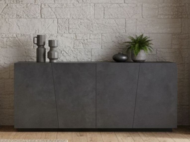 Credenza ardesia 200x43x86h cm 4 ante - Apollo