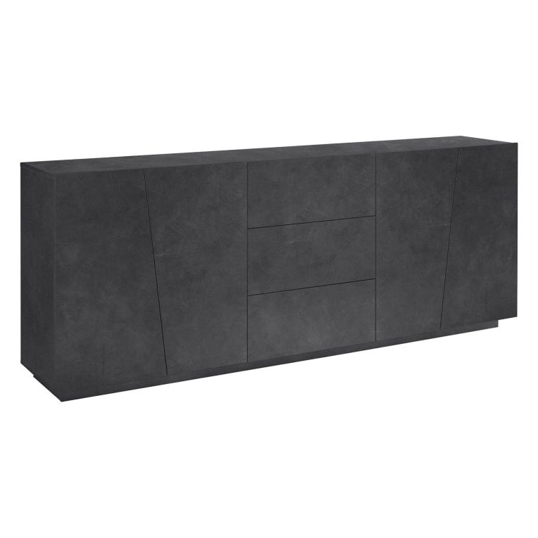 Credenza ardesia 220x43x86h cm 4 ante e 3 cassetti - Ayrton