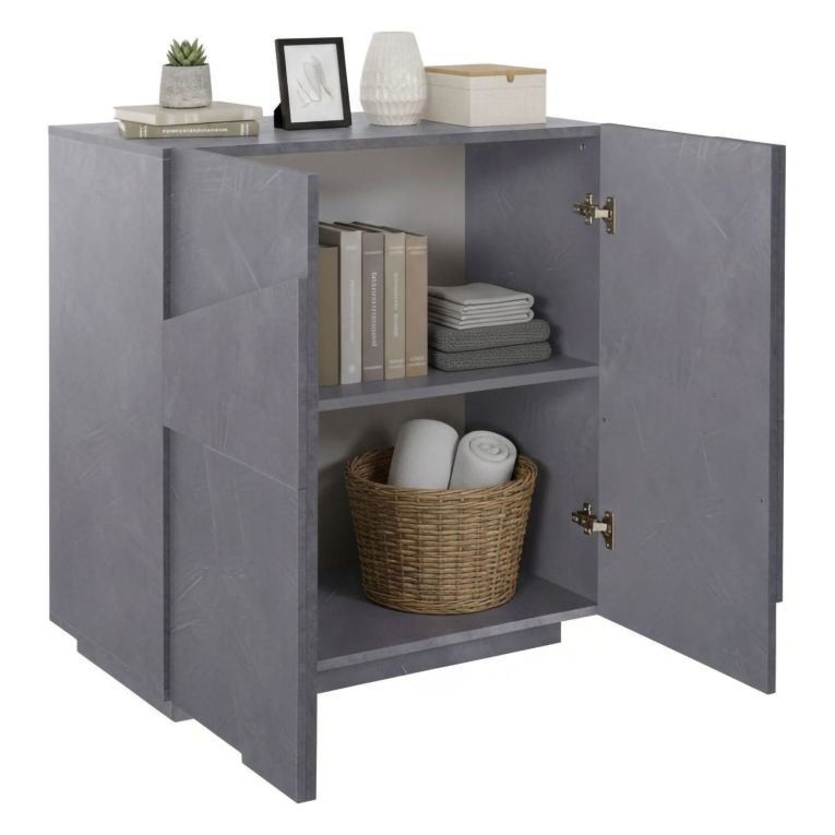 Credenza ardesia 81x44x86h cm 2 ante - Arli