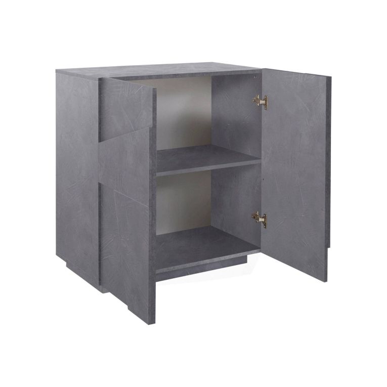 Credenza ardesia 81x44x86h cm 2 ante - Arli