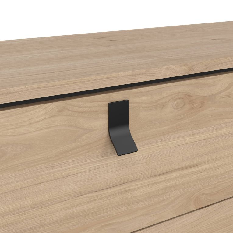 Credenza Aurore, Buffet da soggiorno, Madia da salotto, Dispensa da cucina, 40x150 h95 cm, Rovere