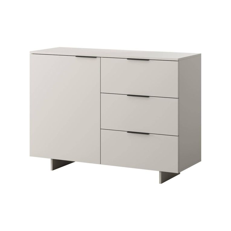 Credenza beige 120x41x90h cm 1 anta e 3 cassetti - Rubiera