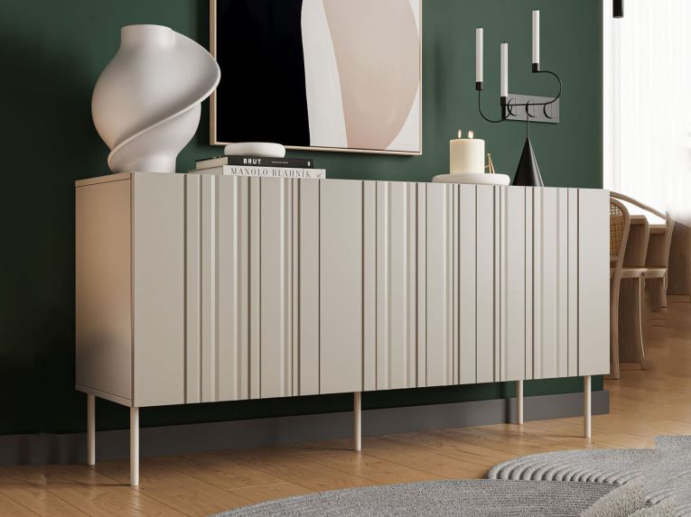 Credenza beige 150x42x75h cm 3 ante - Spirano
