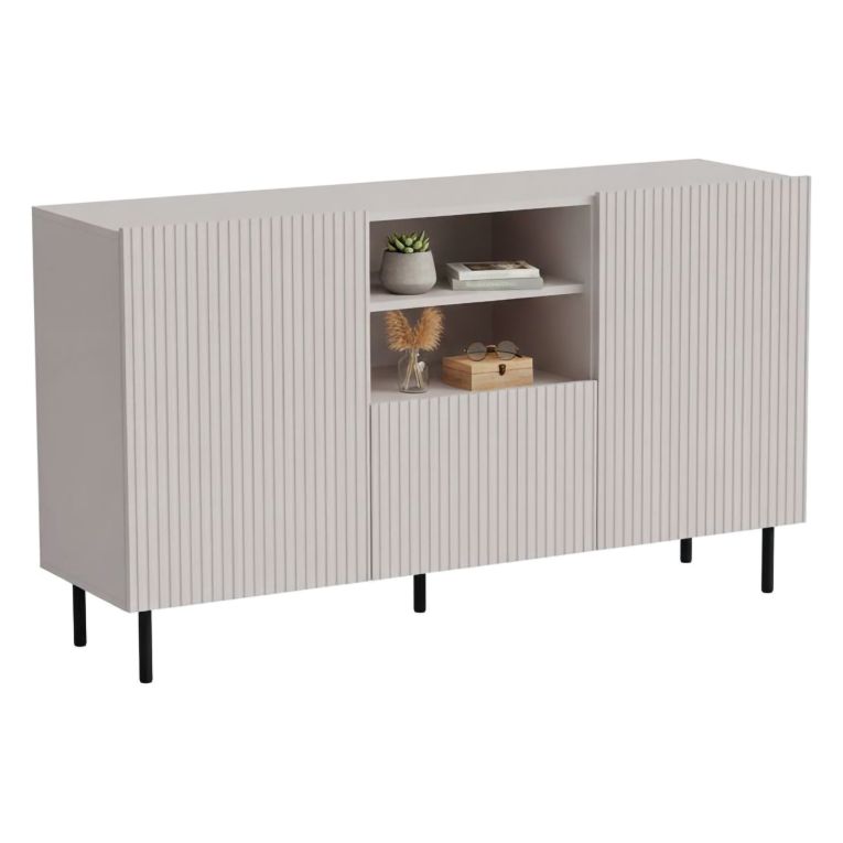 Credenza beige 150x42x82h cm 2 ante e 1 cassetto - Malo