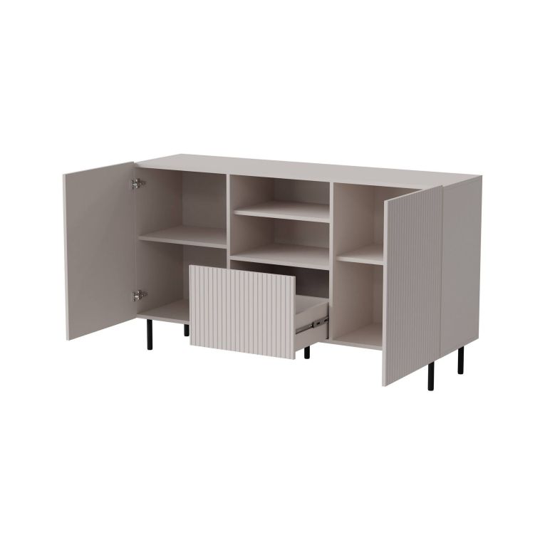 Credenza beige 150x42x82h cm 2 ante e 1 cassetto - Malo