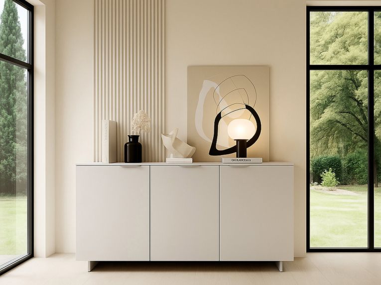 Credenza beige 180x41x90h cm 3 ante - Neto