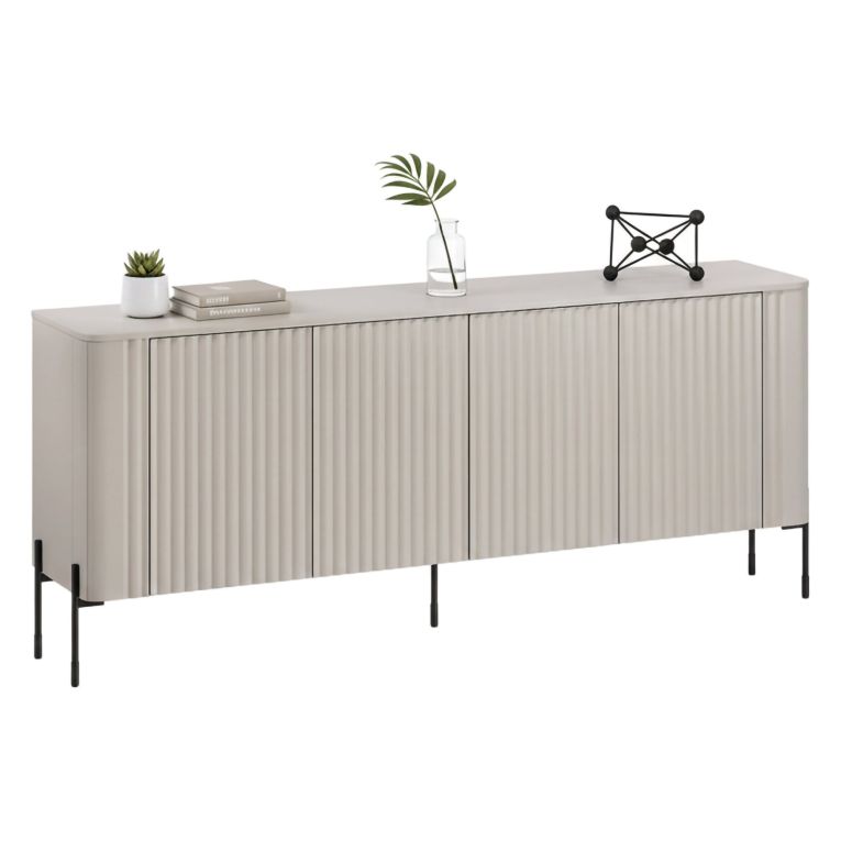 Credenza beige 190x39x80h cm 4 ante - Laion