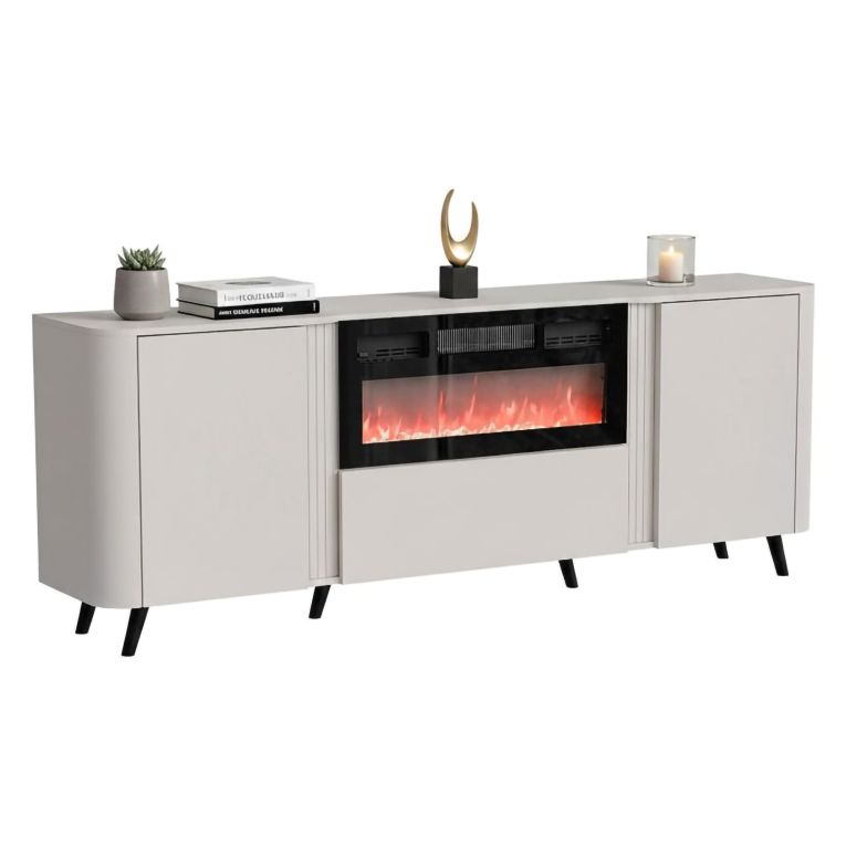 Credenza beige 190x40x68h cm 3 ante - Briano