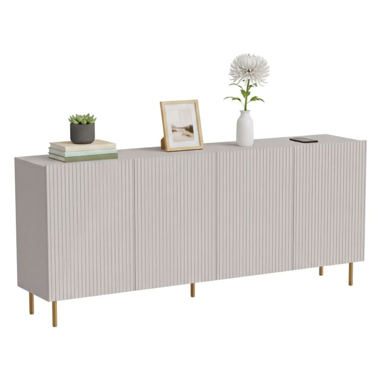 Credenza beige 200x42x82h cm 4 ante - Londa