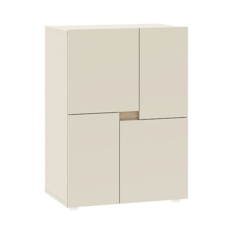Credenza Beige Cashmere un Ripiano 2 Vani 60x42x84h cm, Apertura Battente - Lerinito