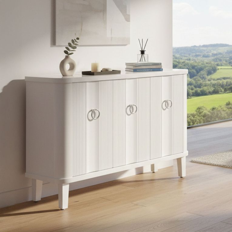 Credenza bianca 120x40x84h cm 3 ante - Lewis