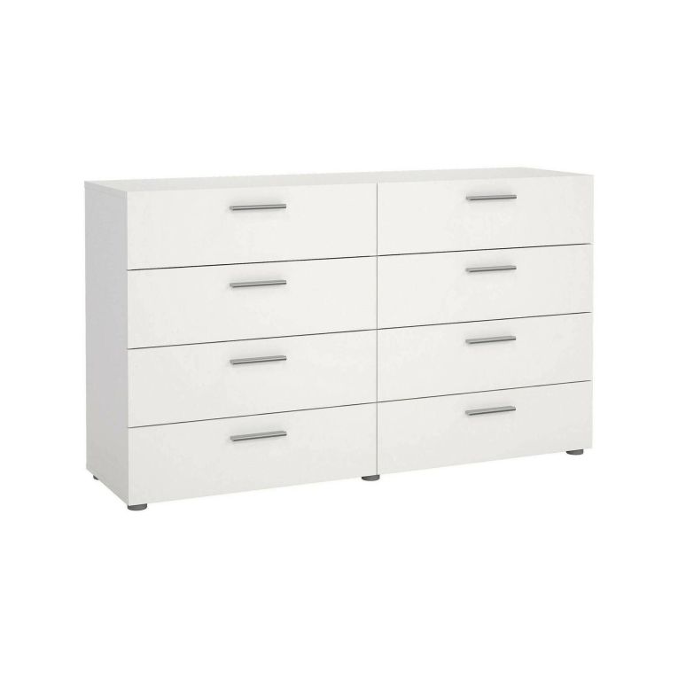 Credenza bianca 140x40x81h cm 8 cassetti - Phethai