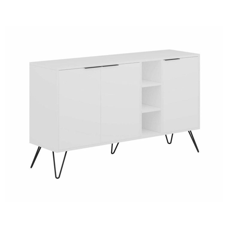 Credenza bianca 142x35x83h cm 3 ante - Alin