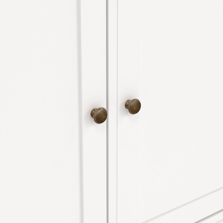 Credenza bianca 143x46x91h cm 3 ante e 3 cassetti - Asola
