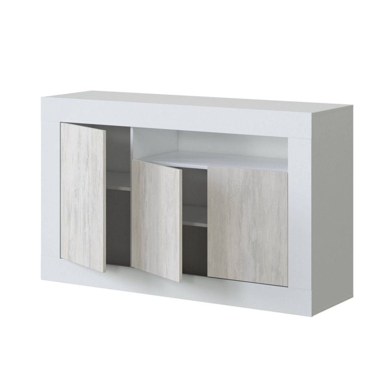 Credenza bianca 144x42x87h cm 3 ante - Ilizia