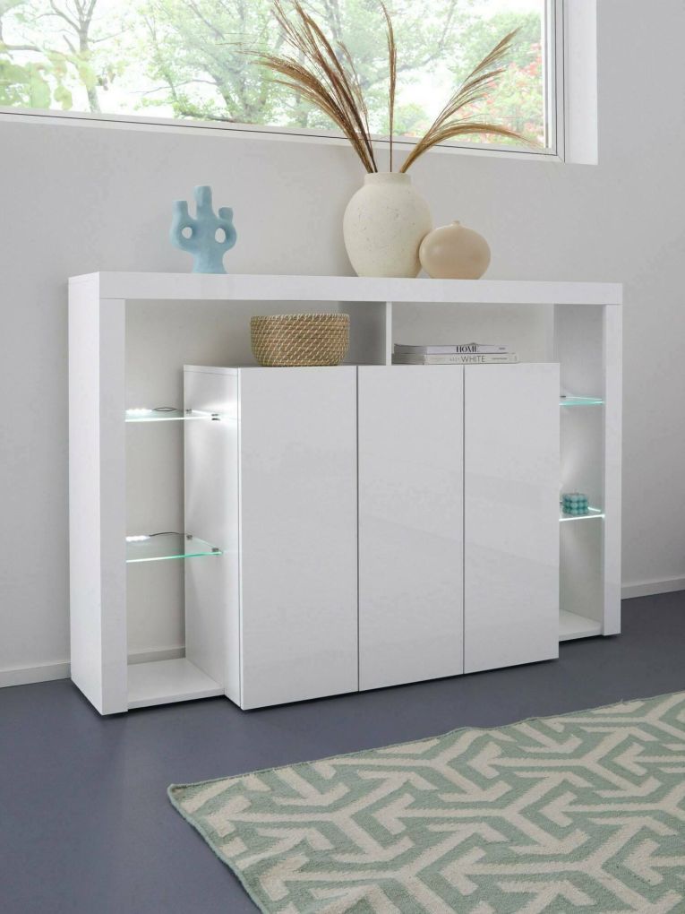 Credenza bianca 150x40x100h cm 3 ante - Bagnasco