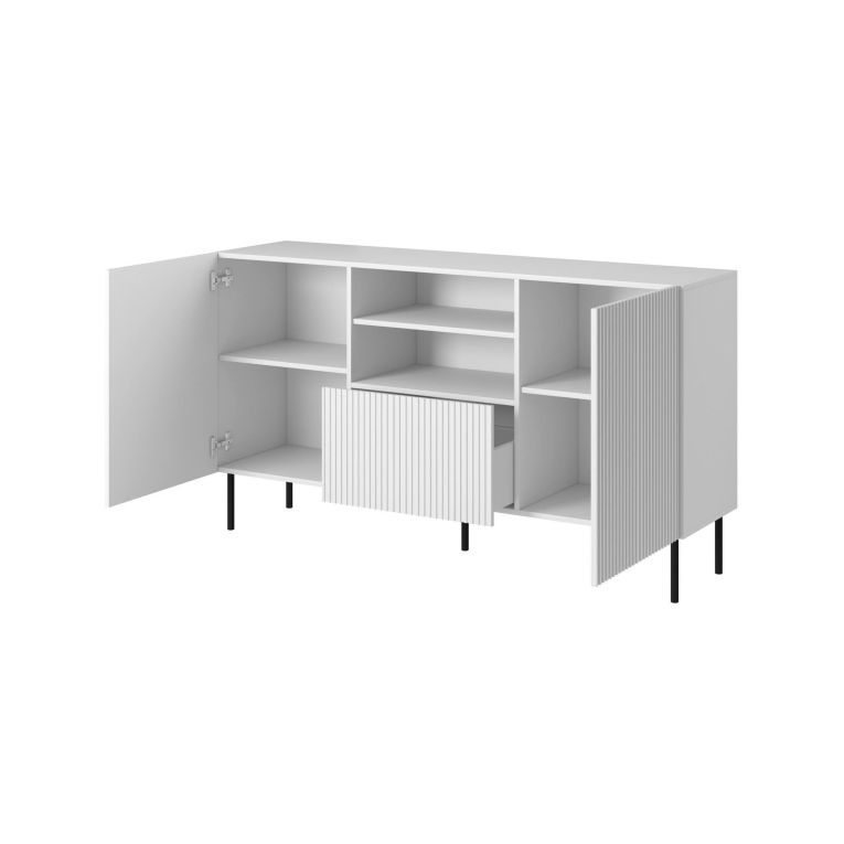 Credenza bianca 150x42x82h cm 2 ante e 1 cassetto - Malo
