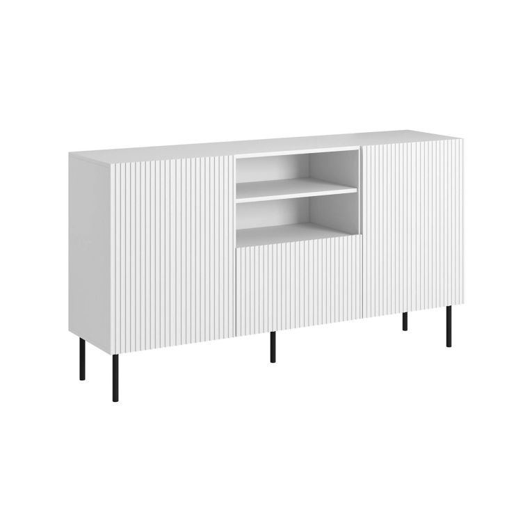 Credenza bianca 150x42x82h cm 2 ante e 1 cassetto - Malo