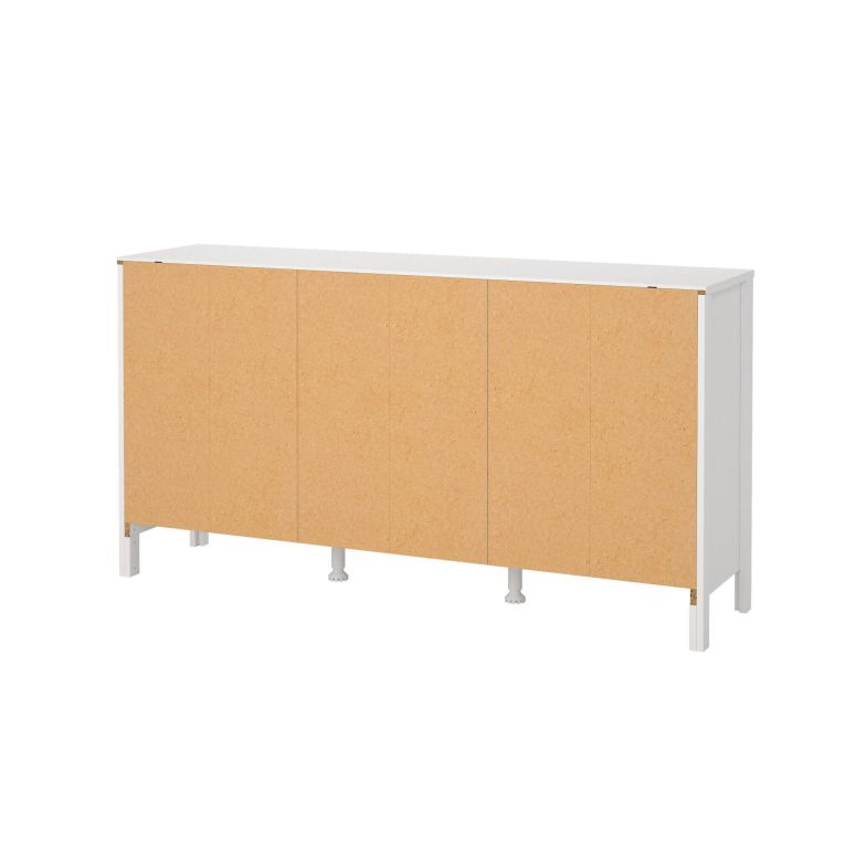 Credenza bianca 151x38x79h cm 2 ante e 3 cassetti - Whitney