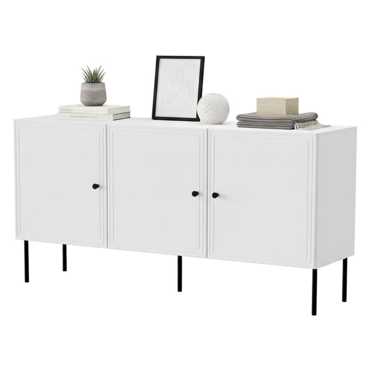 Credenza bianca 151x40x75h cm 3 ante - Vigasio