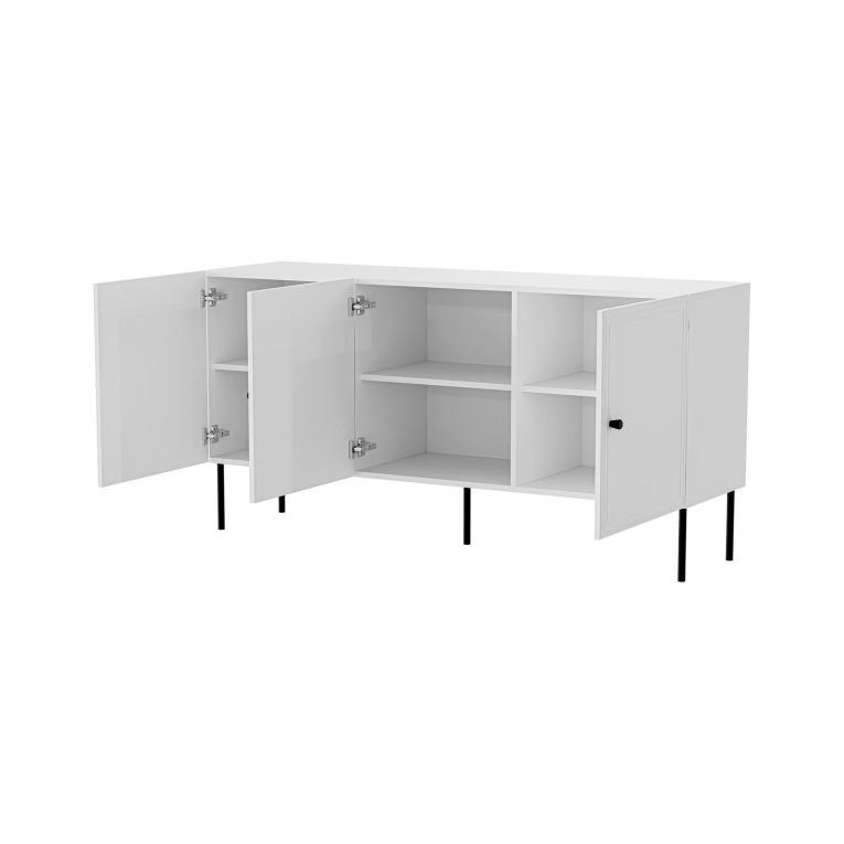 Credenza bianca 151x40x75h cm 3 ante - Vigasio