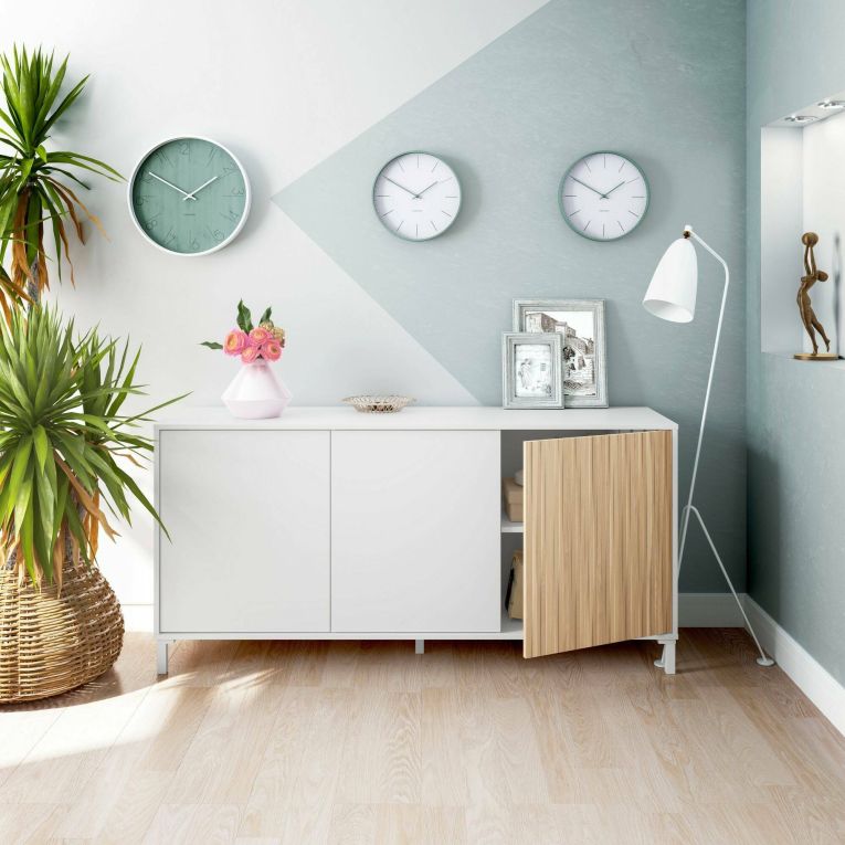 Credenza bianca 154x40x74h cm 3 ante - Ametista