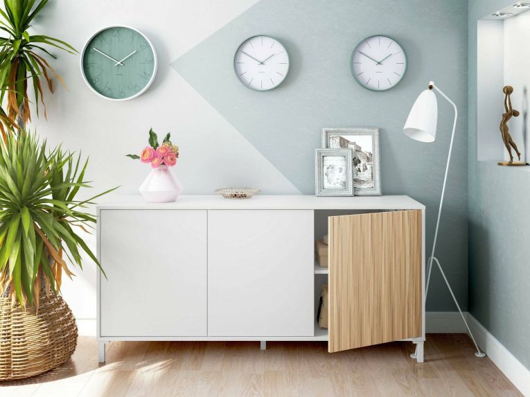 Credenza bianca 154x40x74h cm 3 ante - Ametista