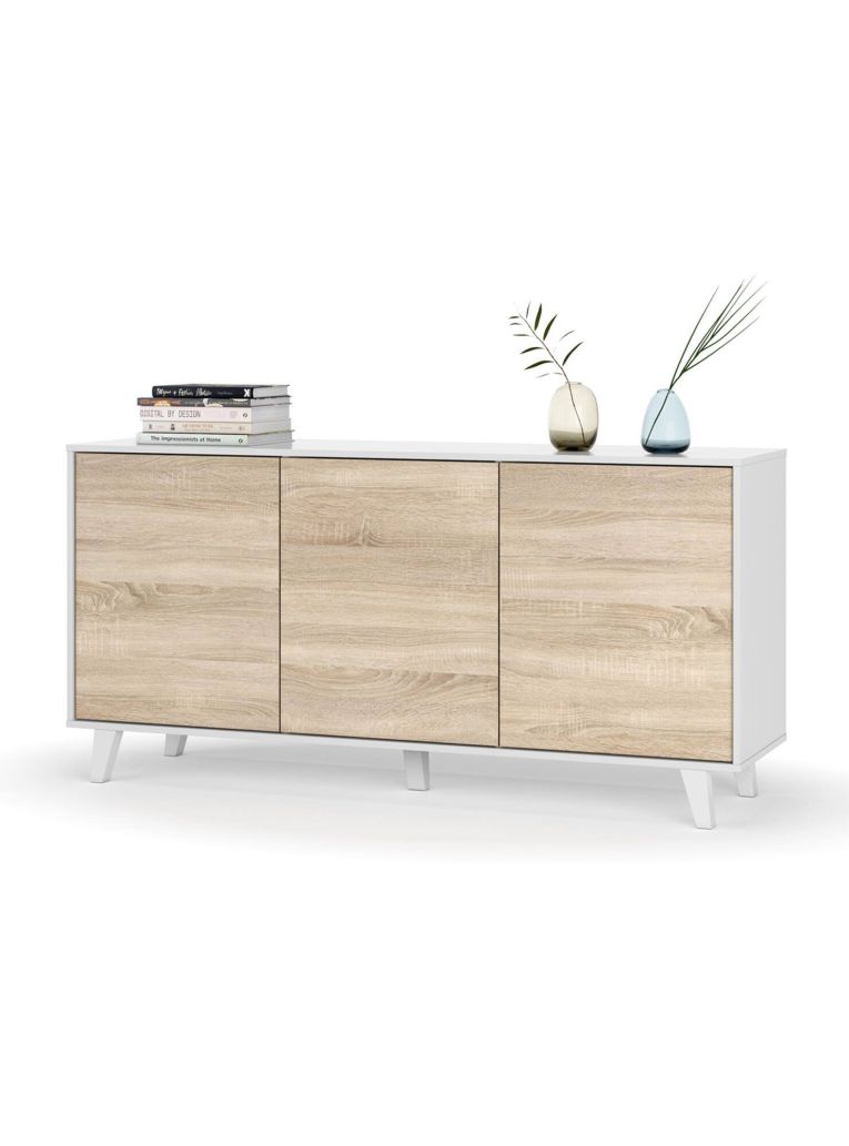 Credenza bianca 154x41x75h cm 3 ante - Acrolorum