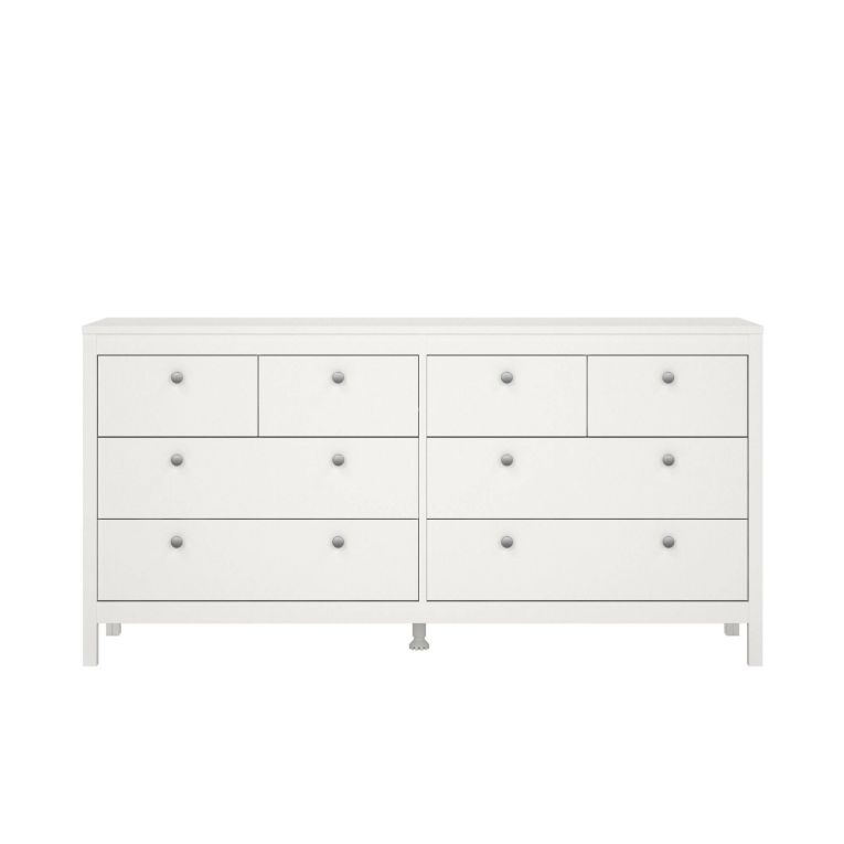 Credenza bianca 159x38x79h cm 8 cassetti - Kovsova