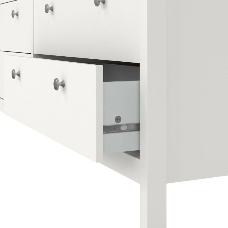 Credenza bianca 159x38x79h cm 8 cassetti - Kovsova