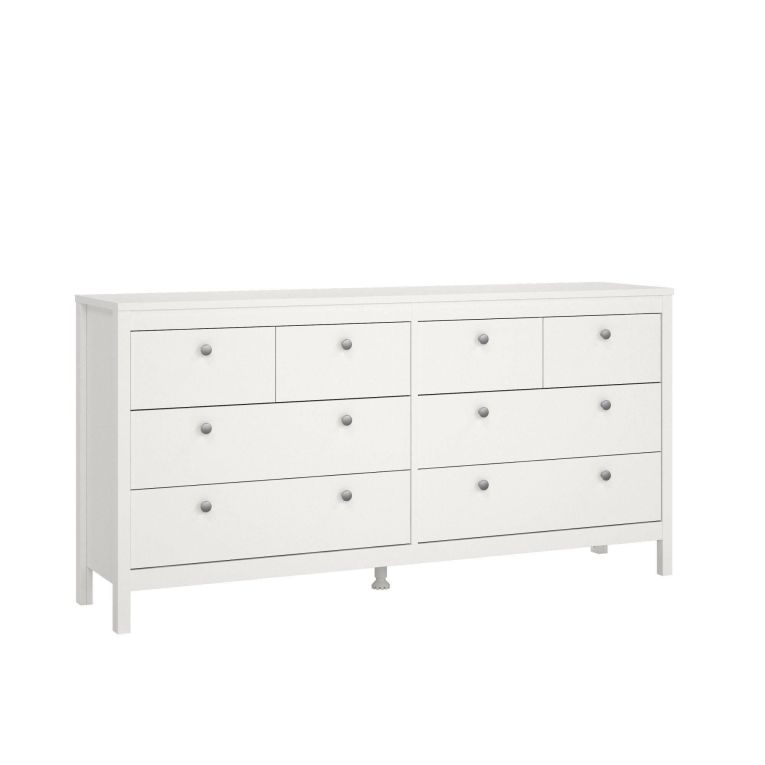 Credenza bianca 159x38x79h cm 8 cassetti - Kovsova