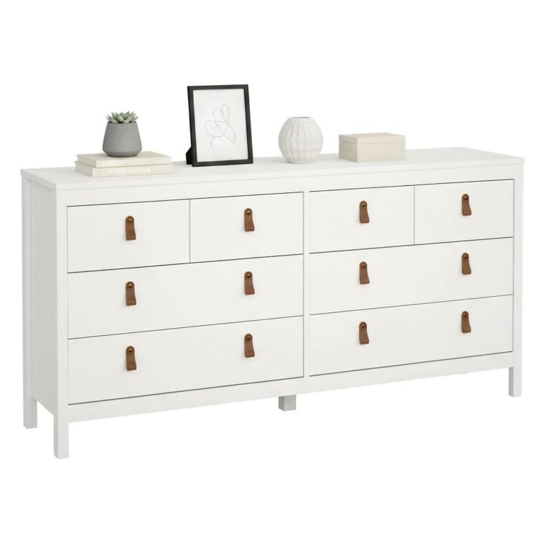 Credenza bianca 159x38x79h cm 8 cassetti - Wendy