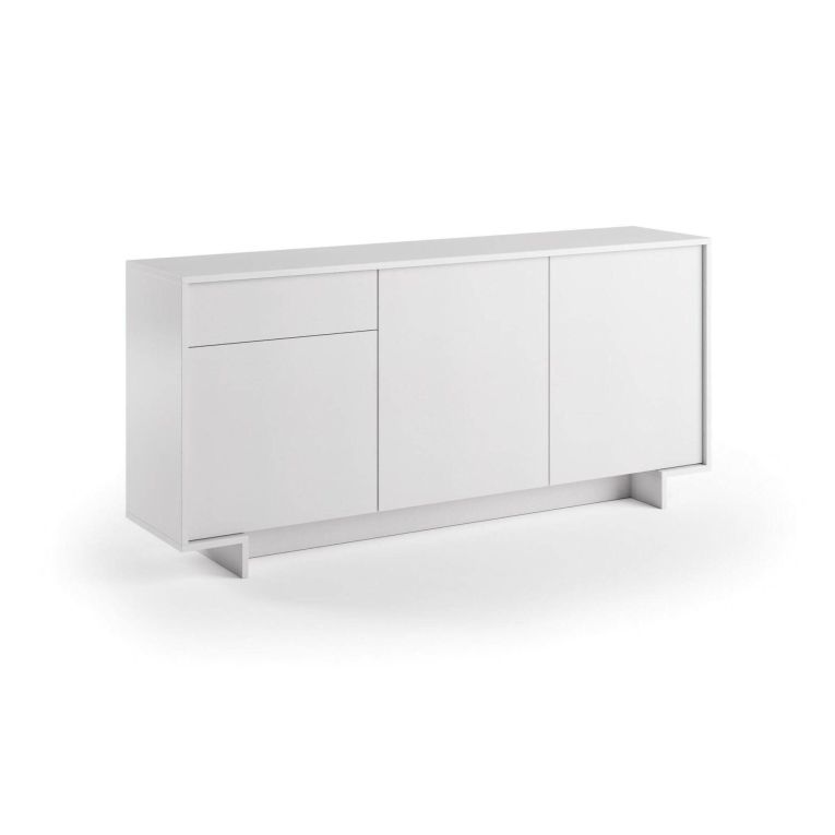 Credenza bianca 170x42x78h cm 3 ante e 1 cassetto - Aronne