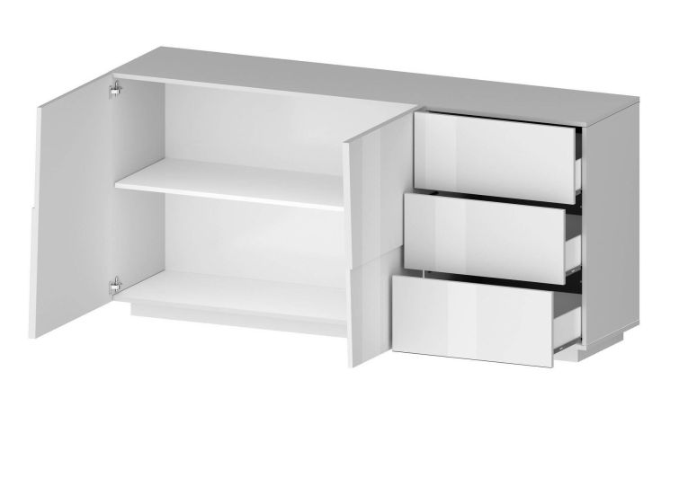 Credenza bianca 180x44x86h cm 2 ante e 3 cassetti - Avelignese