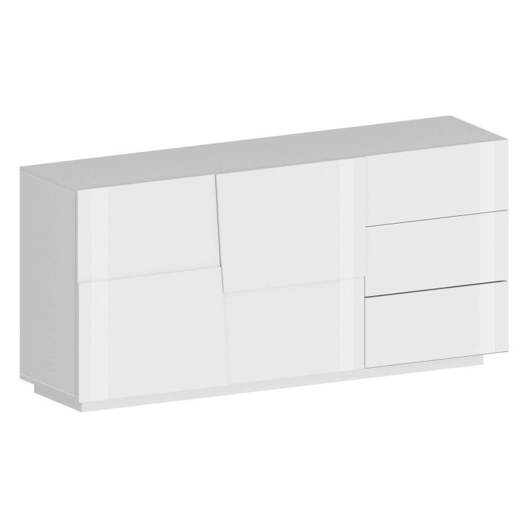 Credenza bianca 180x44x86h cm 2 ante e 3 cassetti - Avelignese
