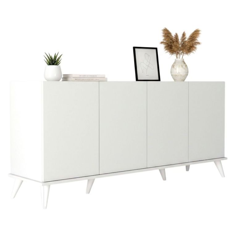 Credenza bianca 180x45x80h cm 4 ante - Paine