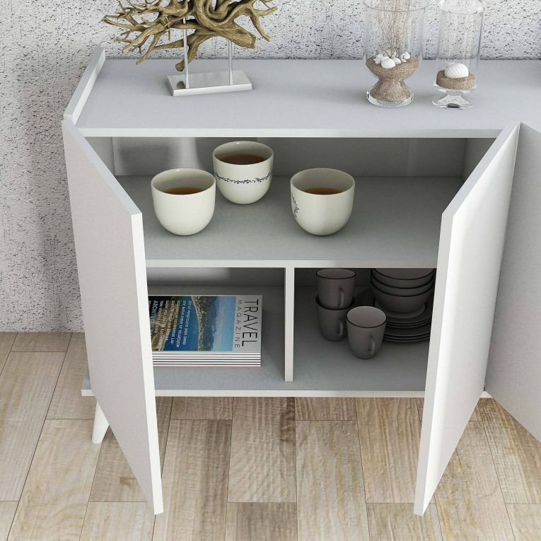 Credenza bianca 180x45x80h cm 4 ante - Paine