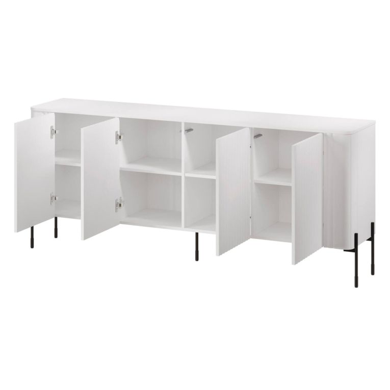 Credenza bianca 190x39x80h cm 4 ante - Laion