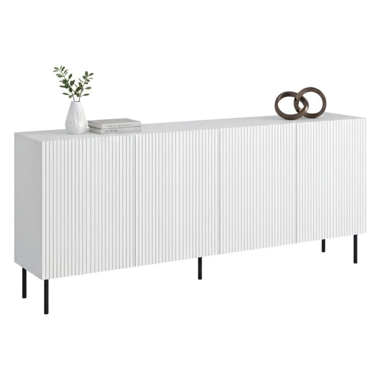Credenza bianca 200x42x82h cm 4 ante - Corana