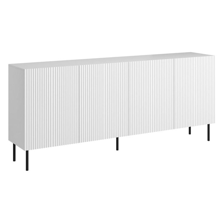 Credenza bianca 200x42x82h cm 4 ante - Corana