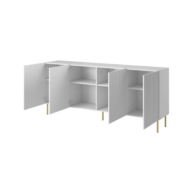 Credenza bianca 200x42x82h cm 4 ante - Londa