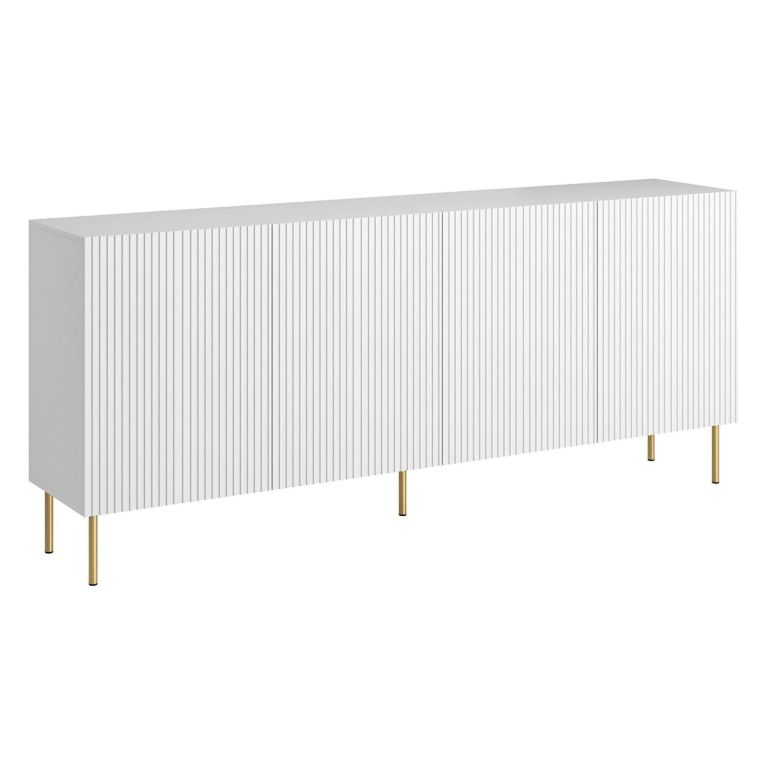 Credenza bianca 200x42x82h cm 4 ante - Londa