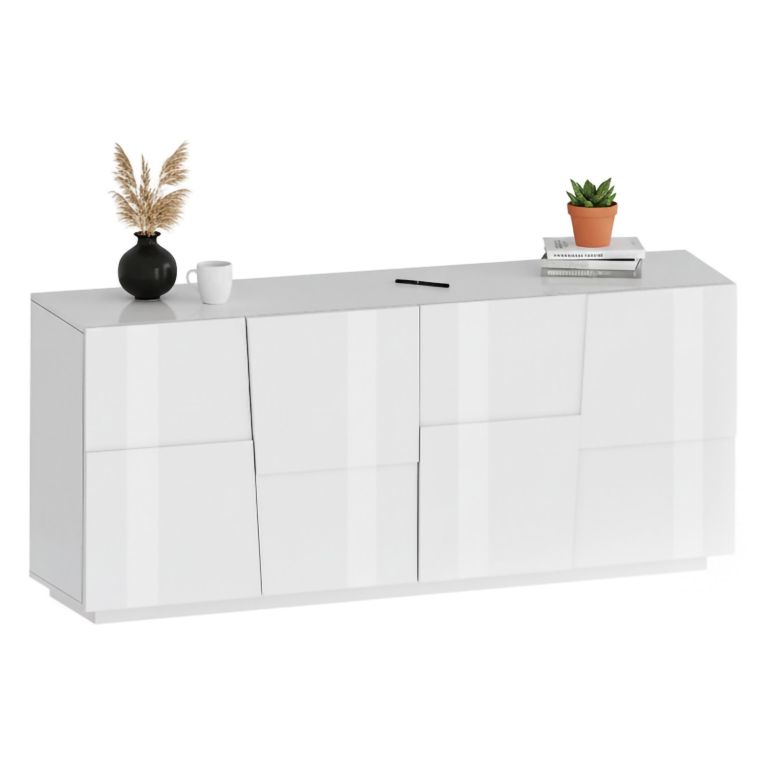 Credenza bianca 200x44x86h cm 4 ante - Arda
