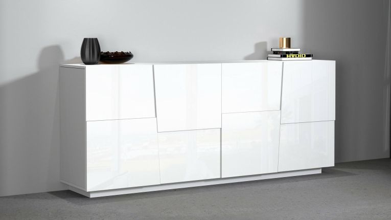 Credenza bianca 200x44x86h cm 4 ante - Arda